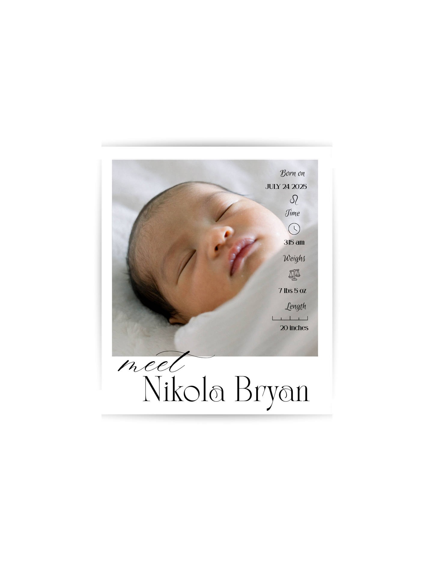 Baby Announcement Magnets